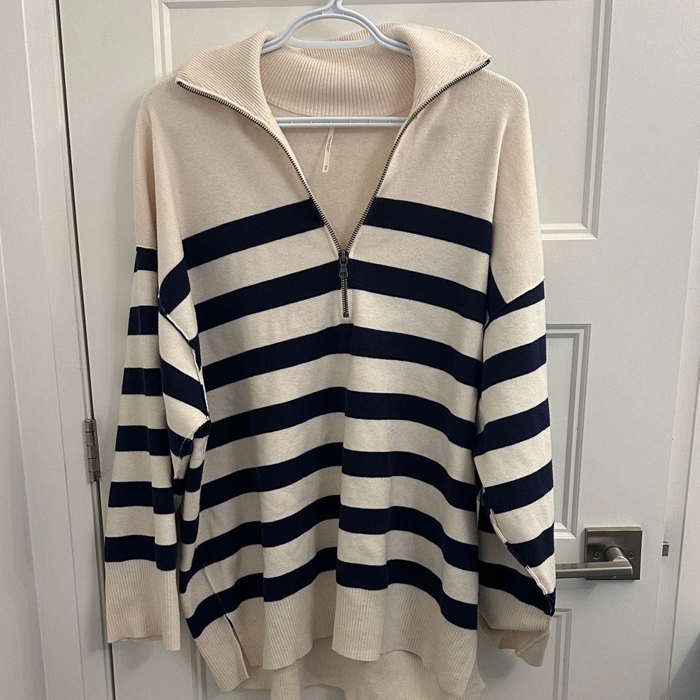 Free People Coastal Stripe Pull Over